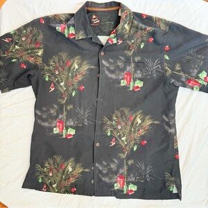 Tommy Bahama Black Tropical Print Shirt